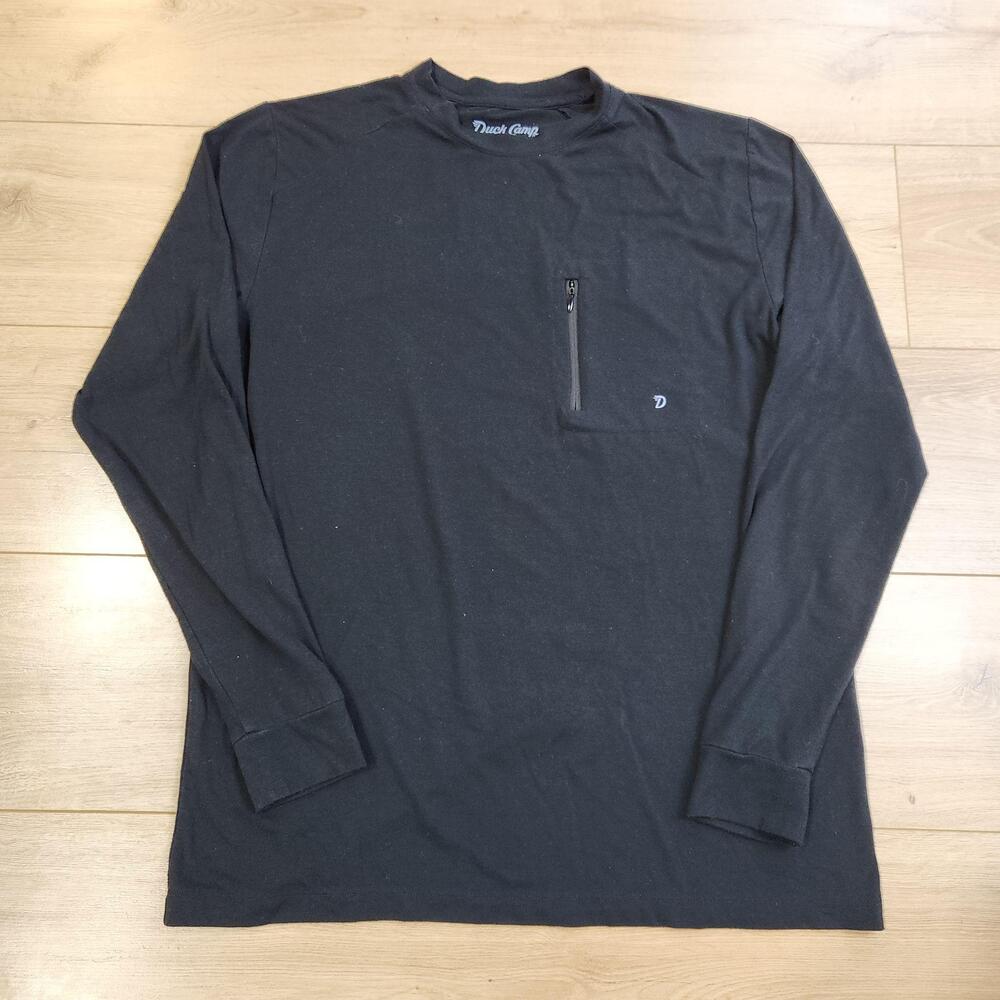 Duck Camp Lightweight Bamboo Crew Shirt Mens Medium Pocket Performance Hiking